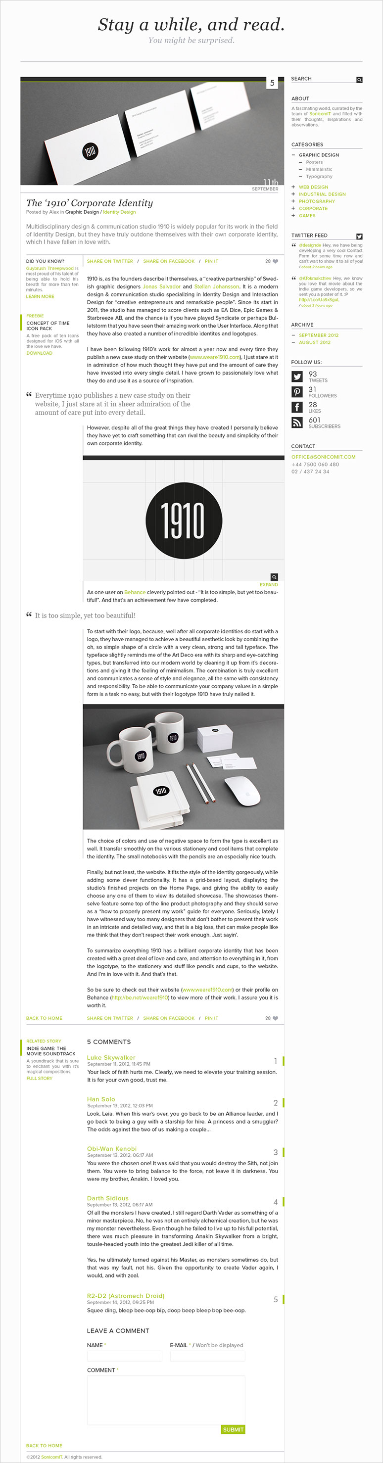 Blog design project