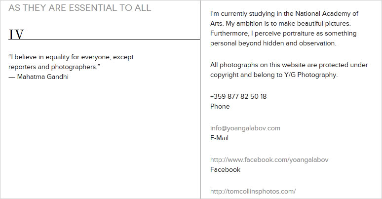 Yoan Galabov photography project